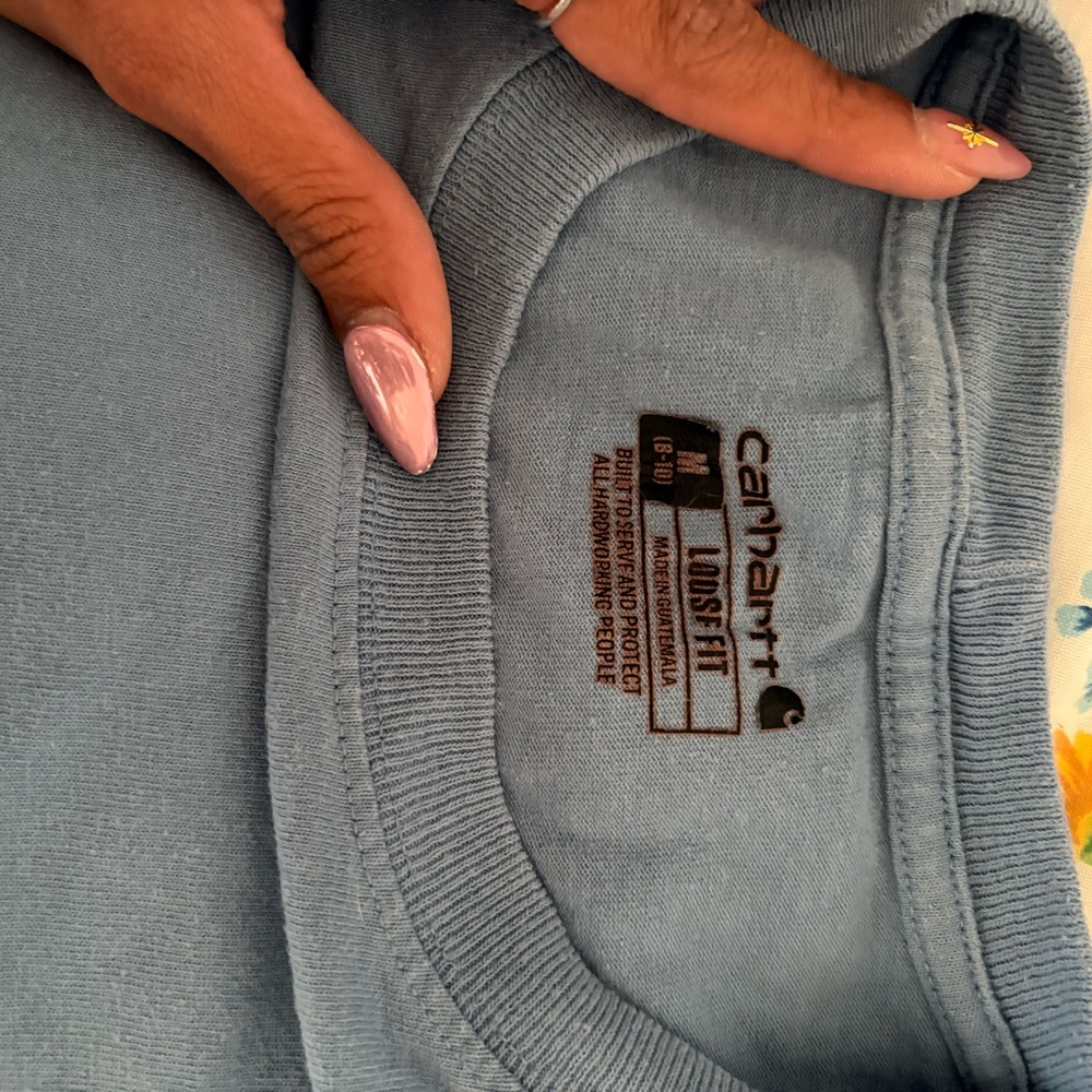 Carhartt Women's Long Sleeve Tee in Light Blue